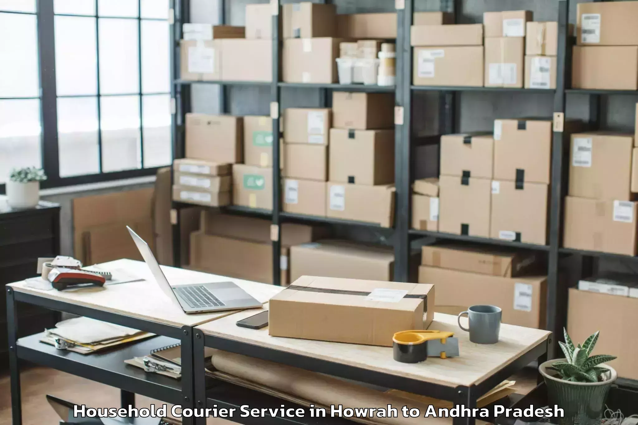 Top Howrah to Kakinada Rural Household Courier Available